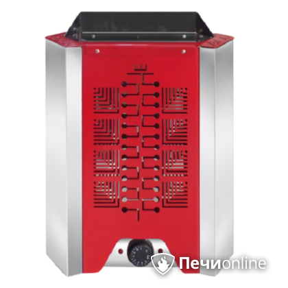 Электрокаменка для сауны Урал-Микма-Терм (УМТ) Гамма ЭКМ-2.4 красная встроенный пульт в Хабаровске